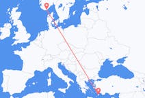 Flights from Kristiansand to Rhodes
