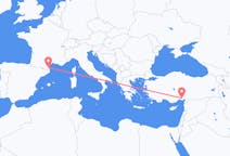 Flyg från Perpignan, Frankrike till Adana, Turkiet
