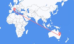 Flyrejser fra Narrabri, Australien til Alghero, Italien