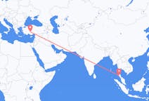 出发地 泰国甲米目的地 土耳其科尼亞的航班