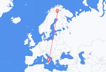 Vluchten van Reggio Calabrië, Italië naar Kittila, Finland