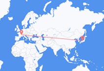 Flights from Komatsu, Japan to Lyon, France
