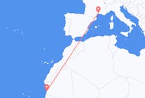 Vluchten van Nouakchott, Mauritanië naar Montpellier, Frankrijk