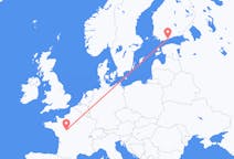 Flyg från Helsingfors, Finland till Tours, Frankrike