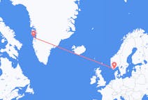 Vols d’Aasiaat, le Groenland pour Kristiansand, Norvège