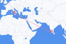 Flyrejser fra Thiruvananthapuram, Indien til Palermo, Italien