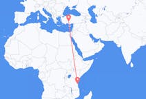 Flyg från Dar es-Salaam till Konya