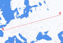 Flyg från Kazan, Ryssland till Nantes, Frankrike