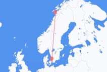 Vols de Copenhague, Danemark pour Bodø, Norvège