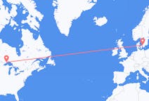 캐나다발 선더 베이, 스웨덴행 엥엘홀름 항공편