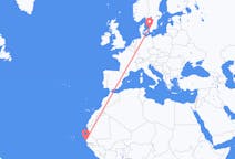 Flyrejser fra Dakar til Angelholm