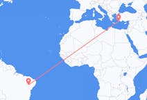 Flyrejser fra Petrolina, Brasilien til Rhodes, Grækenland