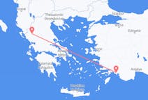 Vluchten van Ioannina, Griekenland naar Dalaman, Turkije