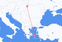 ルーマニアのから オラデア、ギリシャのへ ミコノス島フライト