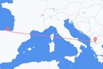 Flyg från Ohrid, Nordmakedonien till Bilbao, Spanien