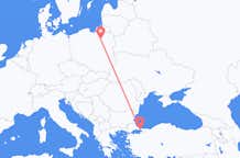 Flyreiser fra Szczytno, Polen, til Istanbul, Polen