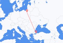 Flyrejser fra Szymany, Szczytno Amt, Polen til Istanbul, Tyrkiet
