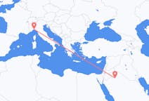 Flights from Al Jawf Region to Genoa