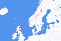 Flug frá Vilhelmínu, Svíþjóð til Edinborgar, Skotlandi