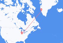 Flyg från Indianapolis, USA till Nuuk, Grönland