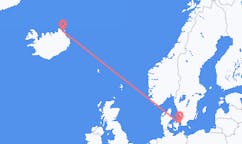 아이슬란드 토르쇼픈에서 출발해 덴마크 코펜하겐으로(으)로 가는 항공편