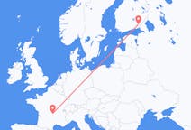 Vluchten van Clermont-Ferrand, Frankrijk naar Lappeenranta, Finland