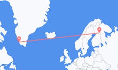 핀란드 쿠사모에서 출발해 그린란드 파미우트(Paamiut)에게(으)로 가는 항공편