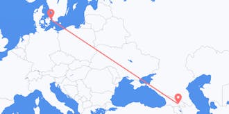 Flyrejser fra Georgien til Danmark