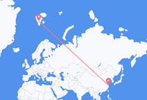 Flyg från Shanghai, Kina till Svalbard, Svalbard och Jan Mayen