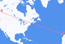 Flyg från Dawson Creek, Kanada till Ajuy, Spanien