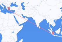 인도네시아발 반다르 람풍, 그리스행 산토리니 항공편