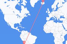 Flyreiser fra El Salvador, Chile til Akureyri, Island
