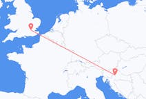 Vluchten van Londen, Engeland naar Zagreb, Kroatië