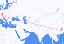 Flyreiser fra Ji an, Kina til Innsbruck, Østerrike