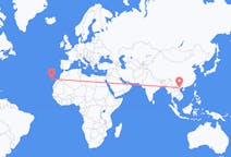 Vluchten van Hanoi, Vietnam naar La Palma (ort i Mexiko, Guanajuato, Salamanca), Spanje