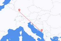Flyreiser fra Tivat, Montenegro til Karlsruhe, Tyskland