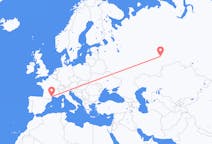 Flights from Yekaterinburg, Russia to Béziers, France
