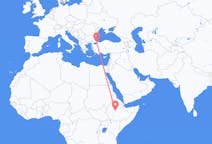 Flyrejser fra Addis Abeba, Etiopien til Istanbul, Tyrkiet