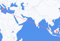 Flyg från Banjarmasin, Indonesien till Malta (kommun), Malta