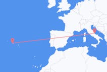 Flights from Horta, Azores, Portugal to Pescara, Italy