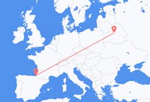 Voli from Minsk, Bielorussia to Biarritz, Francia