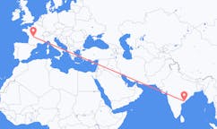 Flights from Rajahmundry, India to Limoges, France