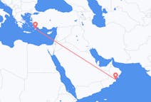 Vols de Duqm, Oman à Rhodes, Grèce
