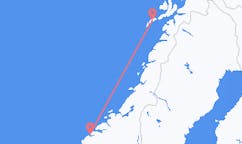 Vluchten van Ålesund naar Leknes