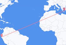 Flyreiser fra Piura, Peru til Santorini, Hellas