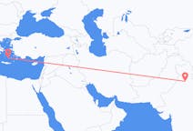 Flights from Chandigarh, India to Santorini, Greece