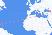 Loty z Dzielnicy Dolnego Księcia w Sint Maarten do Erzurum w Turcji