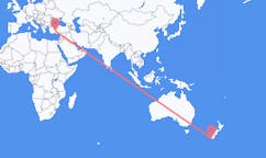 Vluchten van Invercargill, Nieuw-Zeeland naar Konya, Turkije