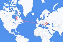 Flyreiser fra Kuujjuarapik, Canada til Istanbul, Tyrkia