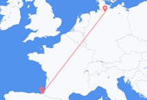 Flyrejser fra San Sebastian, Spanien til Hamborg, Tyskland
